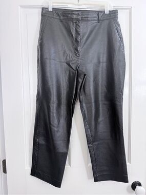 Babaton Black Faux Leather Dress Pants